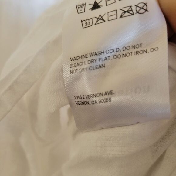 Reformation Dress Womens Midi 100% Linen With Ruffle Straps Smocked Back Sz 12 - Picture 9 of 15